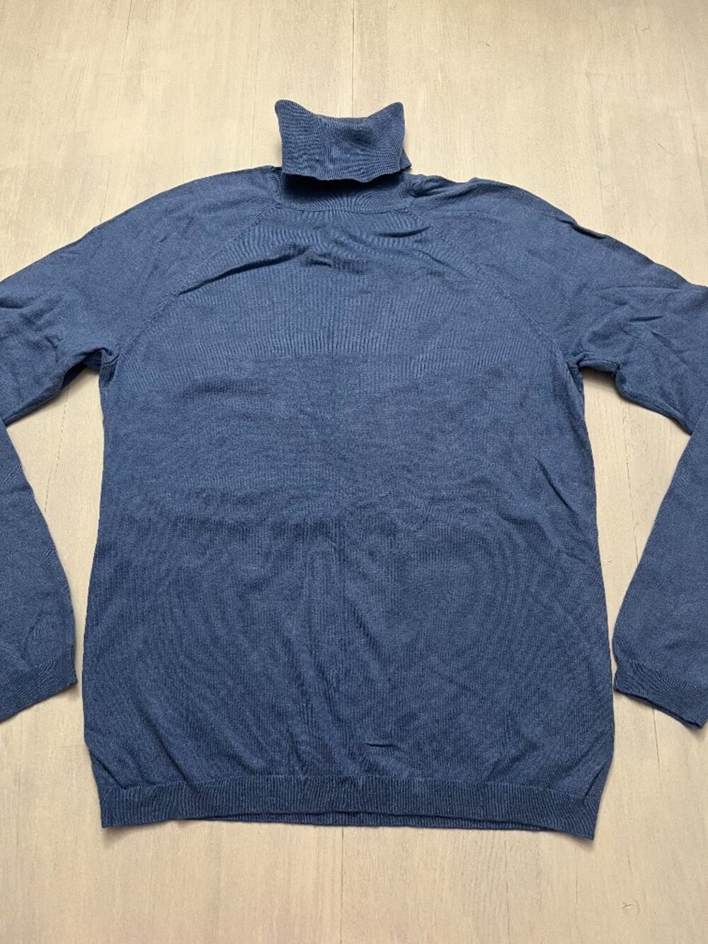 Talbots Fine-Gauge Turtleneck Sweater in Medium Blue